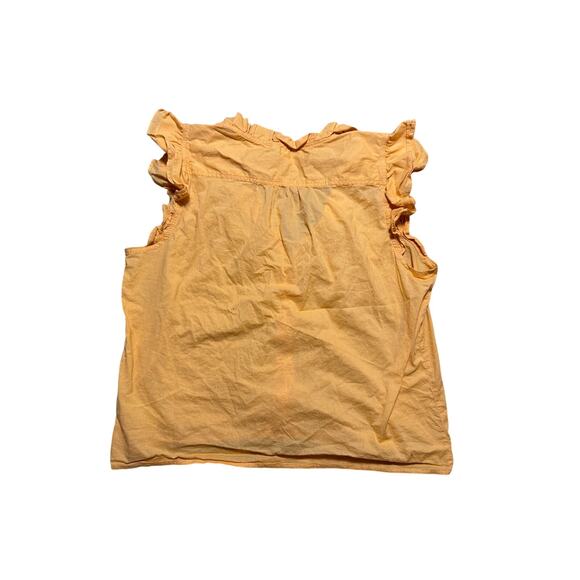 J. CREW Women's ruffle, sleeveless blouse, size Lg, Light Orange - Picture 2 of 10